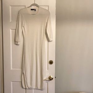 Size P Theory white sweater dress